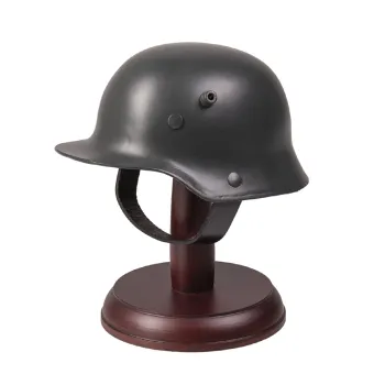 Mini Helm M16 - Deutscher Stahlhelm 1. WK (Nachbildung) mit Standfuß / Holzständer
