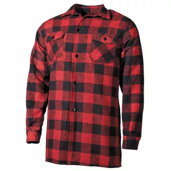 Holzfällerhemd, schwere Qualität, Rot / Schwarz kariert, Größe 3XL