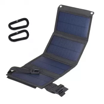 Kleines faltbares Solarpanel mit USB-Anschluss 10-20 Watt in Schwarz