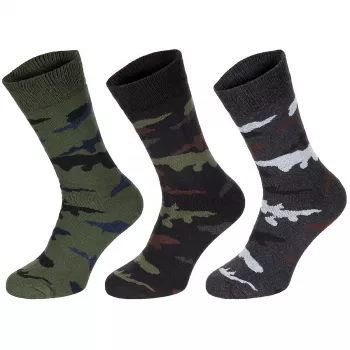 Socken, "Esercito", tarn, halblang, 3er Pack (39-42)