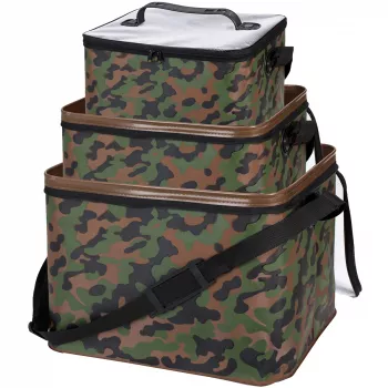 Trendex® Tasche / Eimer / Stacker - 3er Set "Rechteck"  2,4 + 5,5 + 14 Liter - Camouflage